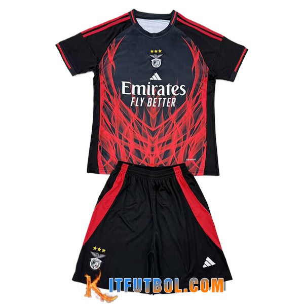 Camisetas De Futbol Benfica Ninos Special Edition Negro/Rojo 2025/2026