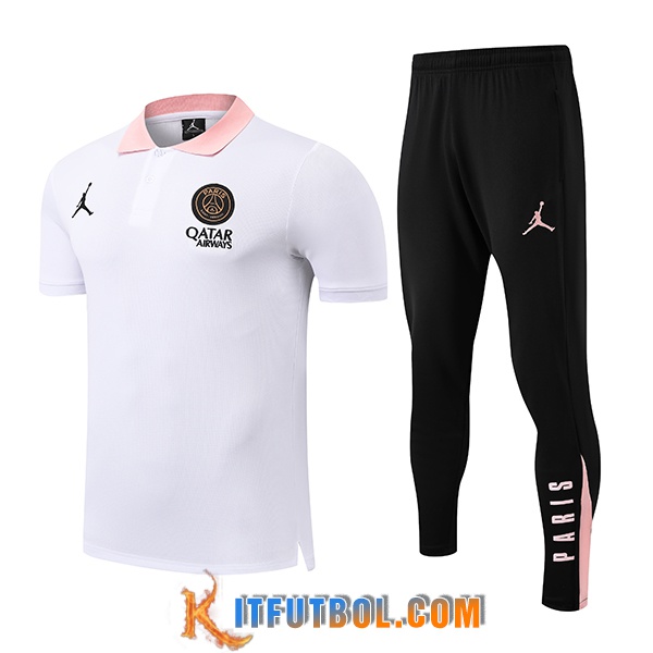 Camiseta Polo PSG Blanco/Rosa 2025/2026