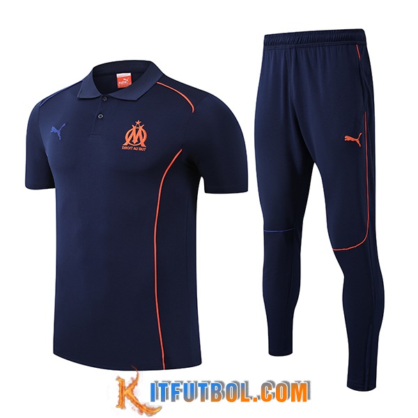 Camiseta Polo Marsella azul real 2025/2026