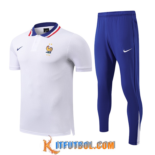 Camiseta Polo Francia Blanco 2025/2026