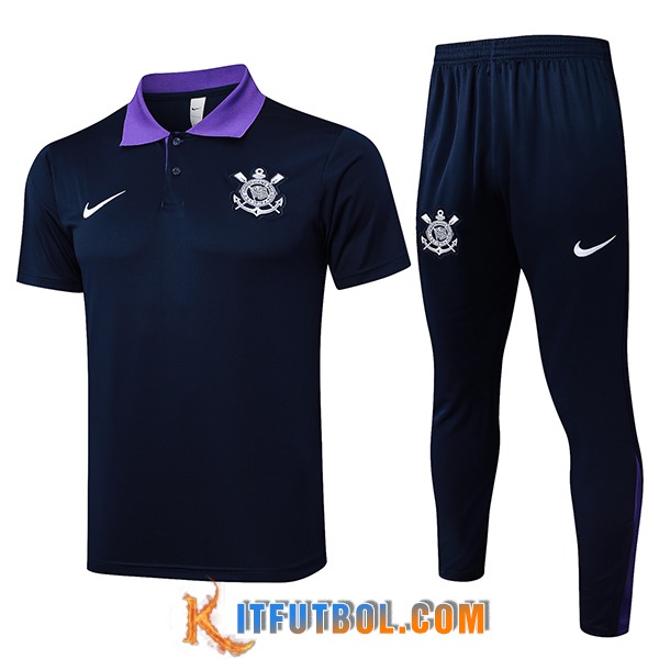Camiseta Polo Corinthians Negro/Violeta 2025/2026