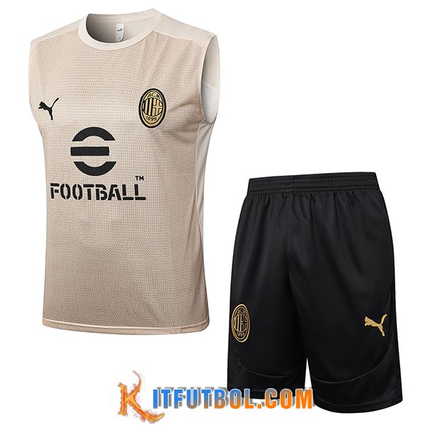 Camiseta Entrenamiento sin mangas AC Milan Beige 2025/2026
