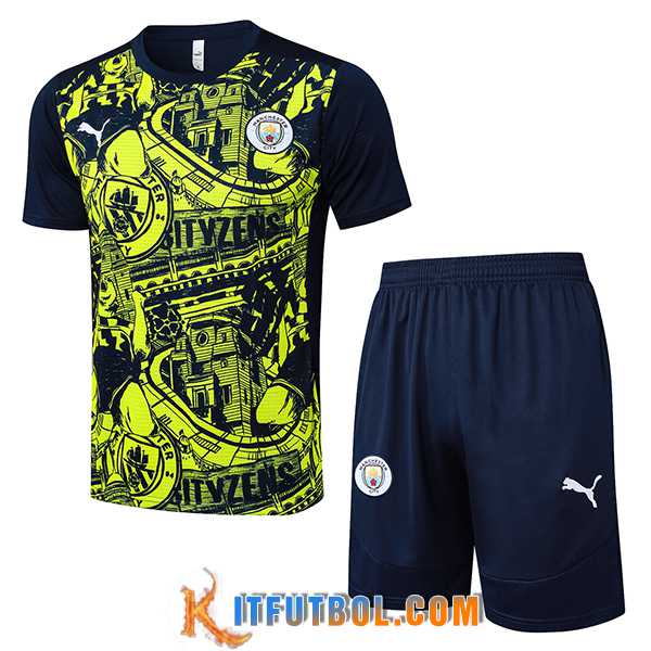 Camiseta Entrenamiento Manchester City Negro/Verde 2025/2026