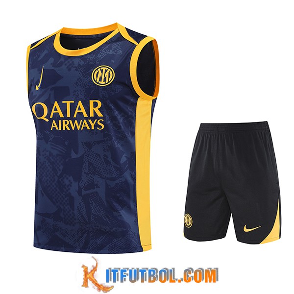 Camiseta Entrenamiento sin mangas Inter Milan Azul/Amarillo 2025/2026