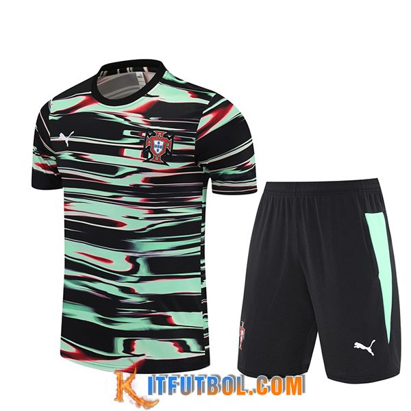 Camiseta Entrenamiento Portugal Negro/Verde 2025/2026