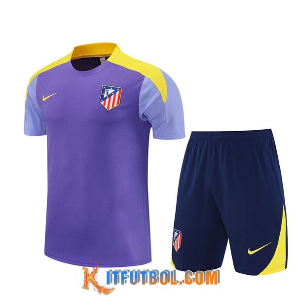 Camiseta Entrenamiento Atletico Madrid Violeta/Amarillo 2025/2026