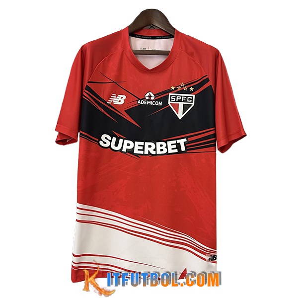 Camiseta Entrenamiento Sao Paulo FC Rojo/Negro/Blanco 2025/2026