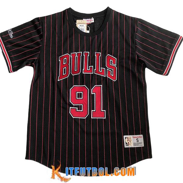 Camisetas NBA Chicago Bulls (RODMAN #91) 2025/26 Negro/Rojo