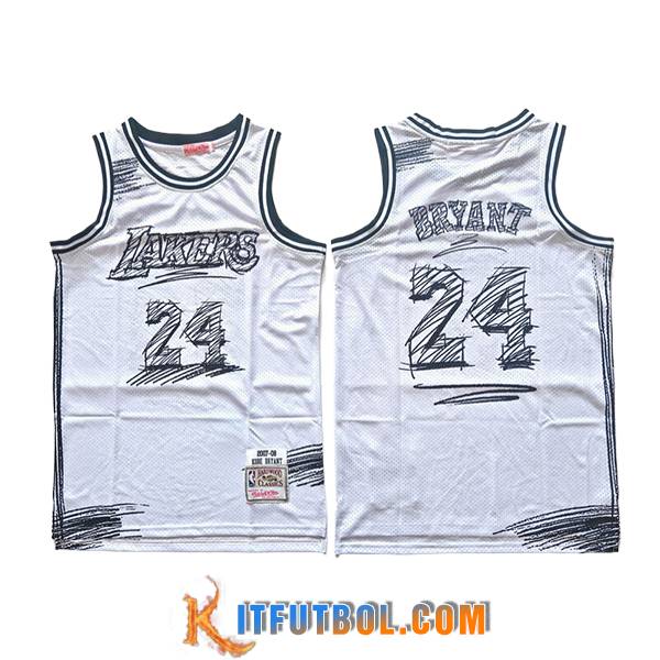Camisetas NBA Los Angeles Lakers (BRYANT #24) 2025/26 Blanco/Negro
