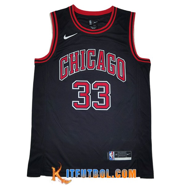 Camisetas NBA Chicago Bulls (PIPPEN #33) 2025/26 Negro/Rojo