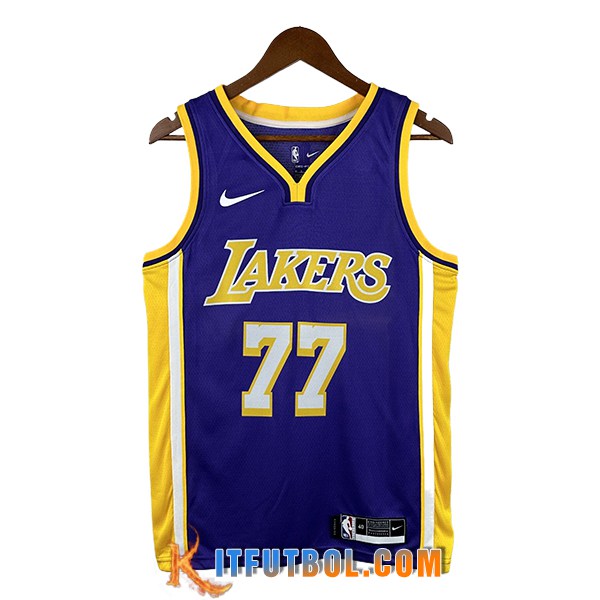 Camisetas NBA Los Angeles Lakers (DONCIC #77) 2025/26 Violeta/Amarillo/Blanco