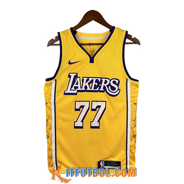 Camisetas NBA Los Angeles Lakers (DONCIC #77) 2025/26 Amarillo