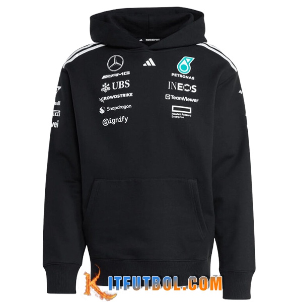Sudadera Capucha Mercedes Benz F1 Team Negro 2025