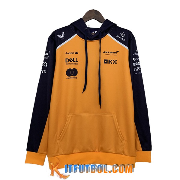 Sudadera Capucha McLaren Ferrari F1 Team Naranja/Negro 2025