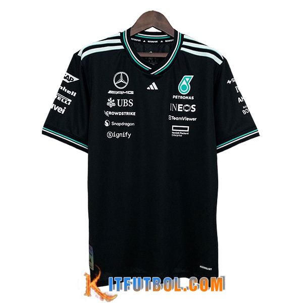 Camiseta de manga corta Mercedes Benz F1 Team Negro/Verde 2025