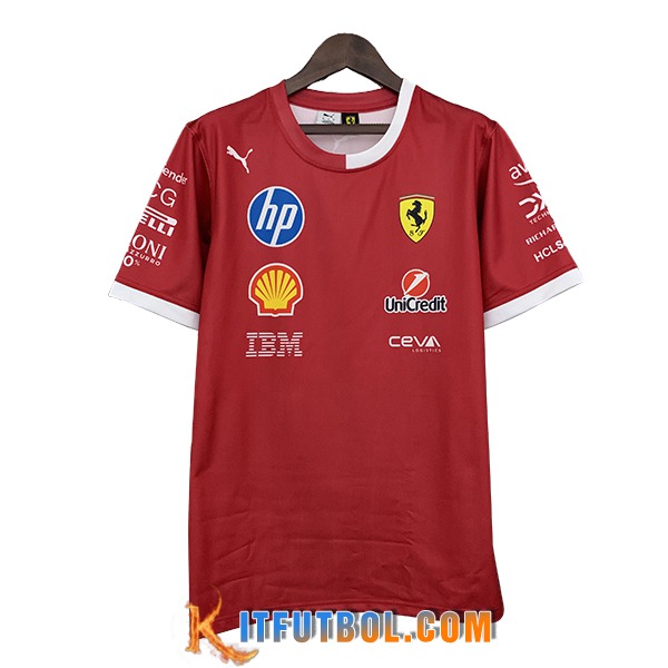 Camiseta de manga corta Scuderia Ferrari F1 Team Rojo 2025