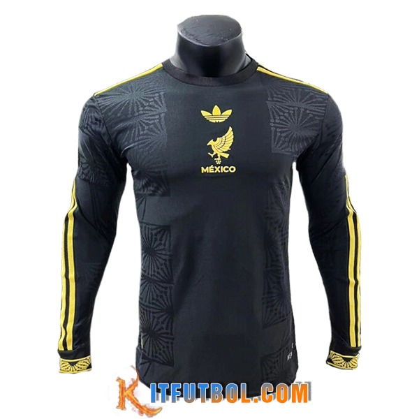 Camiseta Equipo Nacional México Gold Cup Edition Manga Largas Negro 2025/2026