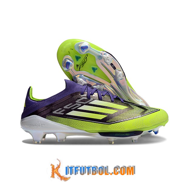 Adidas Botas De Fútbol F50+.1 FG Verde/Negro/Violeta