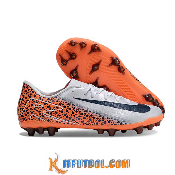 Nike Botas De Fútbol AIR ZOOM MERCURIAL VAPOR XVI ACADEMY X MBAPPE AG Gris/Naranja/Negro