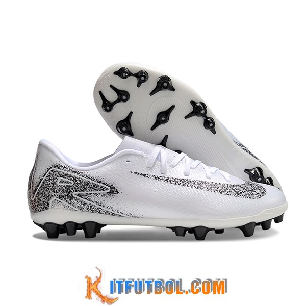 Nike Botas De Fútbol AIR ZOOM MERCURIAL VAPOR XVI ACADEMY X MBAPPE AG Blanco/Negro
