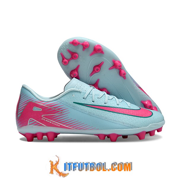 Nike Botas De Fútbol AIR ZOOM MERCURIAL VAPOR XVI ACADEMY X MBAPPE AG Azul/Rosa