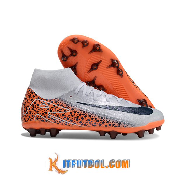 Nike Botas De Fútbol Mercurial Superfly 10 Academy Gris/Naranja/Negro