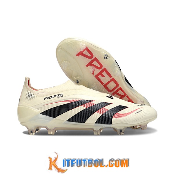 Adidas Botas De Fútbol 25 Predator Elite LL FG Blanco/Negro/Rojo