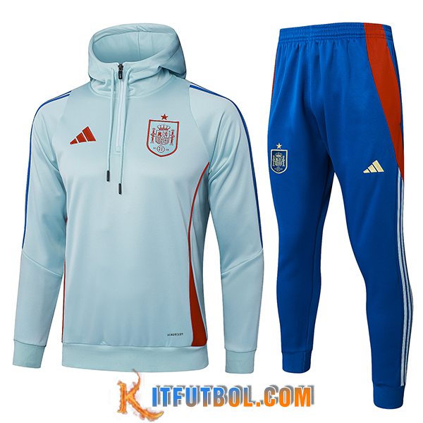 Chaqueta Con Capucha Chandal España Verde/Rojo 2025/2026