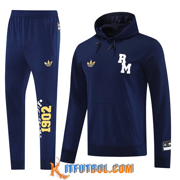 Chaqueta Con Capucha Chandal Real Madrid azul real 2025/2026