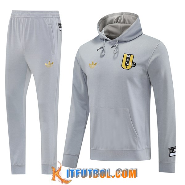 Chaqueta Con Capucha Chandal Manchester United Gris 2025/2026