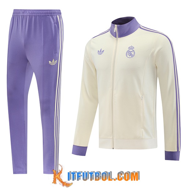 Camiseta Entrenamiento Chaquetas Real Madrid Beige/Violeta 2025/2026