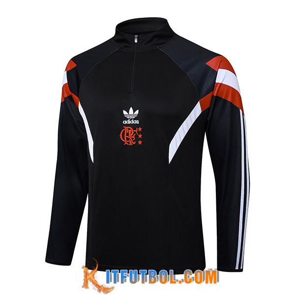 Sudadera De Entrenamiento Flamenco Negro/Blanco/Rojo 2025/2026