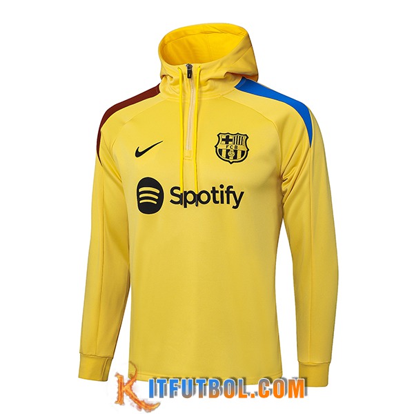 Sudadera De Entrenamiento Capucha FC Barcelona Amarillo/Rojo/Azul 2025/2026