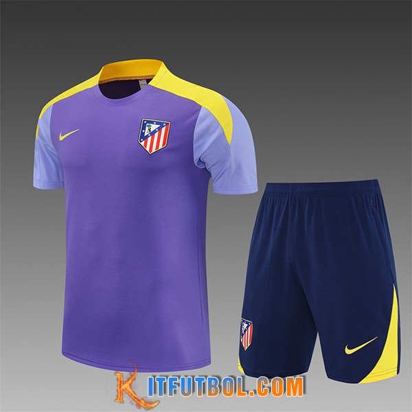 Camiseta Entrenamiento Atletico Madrid Ninos Violeta/Amarillo 2025/2026