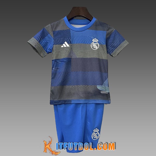 Camiseta Entrenamiento Real Madrid Ninos Azul/Verde 2025/2026