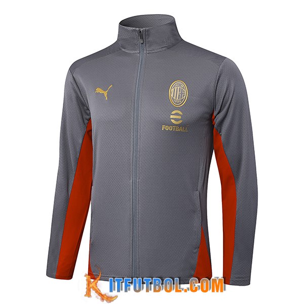 Chaquetas Futbol AC Milan Gris/Rojo 2025/2026