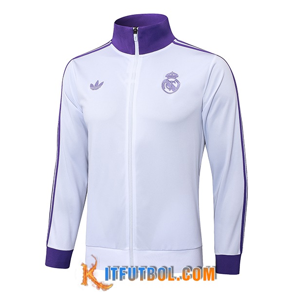 Chaquetas Futbol Real Madrid Blanco/Violeta 2025/2026