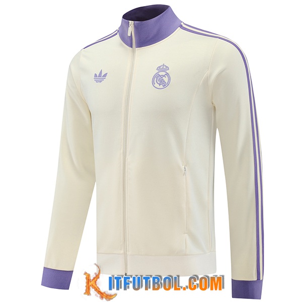 Chaquetas Futbol Real Madrid Beige/Violeta 2025/2026