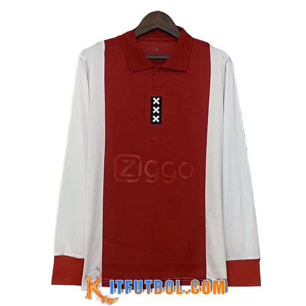Camisetas De Futbol Ajax Commemorative Edition Manga Largas Rojo/Blanco 2025/2026