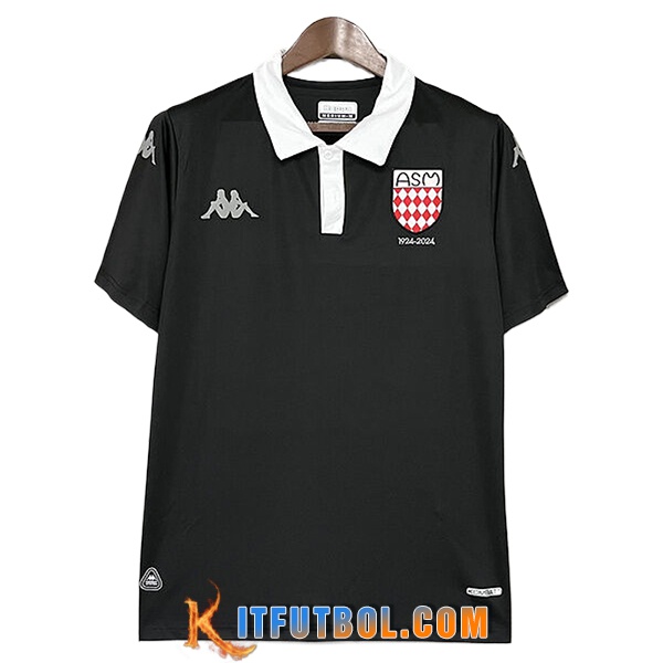 Nueva Camisetas De Futbol AS Monaco 100th Anniversary Negro 2025/2026