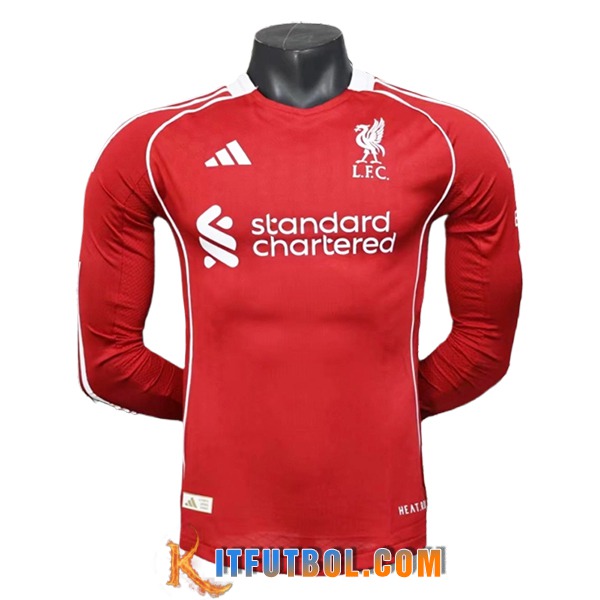 Camisetas De Futbol FC Liverpool Primera Manga Largas 2025/2026