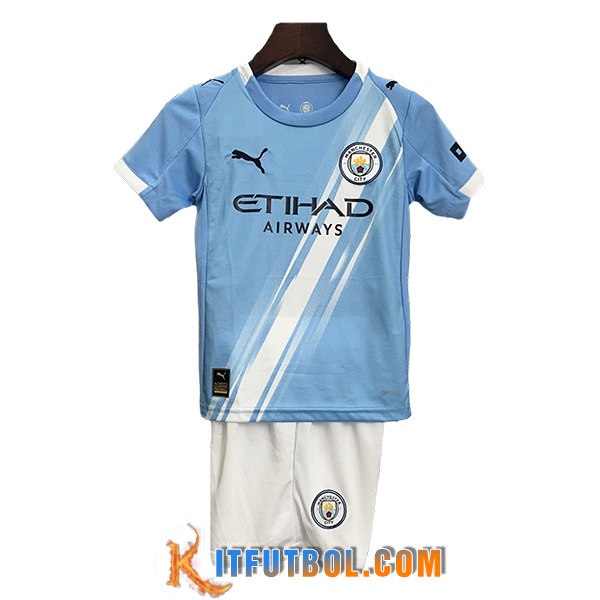 Camisetas De Futbol Manchester City Ninos Primera 2025/2026