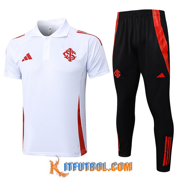 Camiseta Polo Internacional Blanco/Rojo 2025/2026