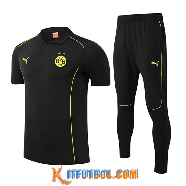 Camiseta Polo Dortmund Negro/Amarillo 2025/2026