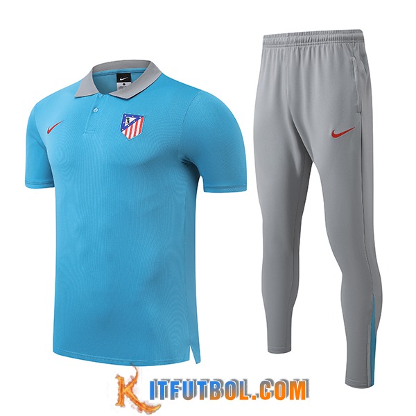 Camiseta Polo Atletico Madrid Azul/Gris 2025/2026