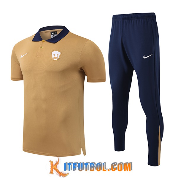Camiseta Polo Pumas UNAM Marrón 2025/2026