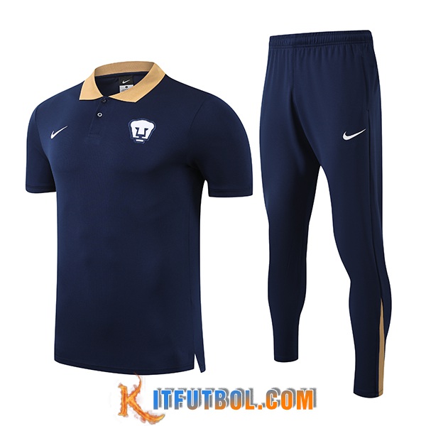 Camiseta Polo Pumas UNAM azul real 2025/2026
