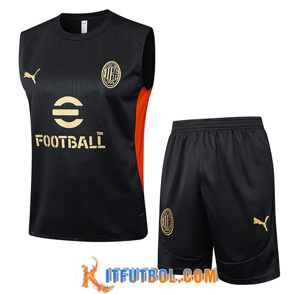 Camiseta Entrenamiento sin mangas AC Milan Negro/Rojo 2025/2026