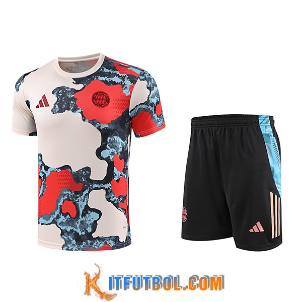 Camiseta Entrenamiento Bayern Munich Beige/Rojo/Azul 2025/2026