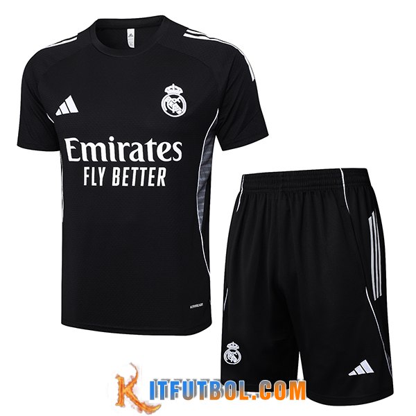 Camiseta Entrenamiento Real Madrid Negro/Gris 2025/2026